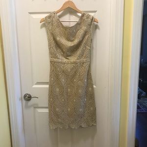 Laundry by Shelli Segal Size 4 Gold Dress